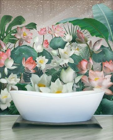 Графика Райские цветы. Лотосы. Реализм. ag0248