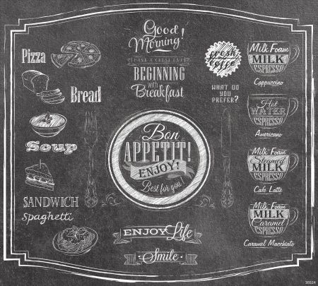 Меню кафе Art.30324