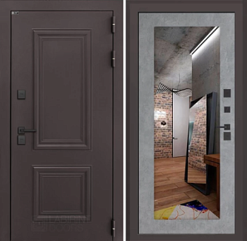 Входная дверь Полярис лайт с зеркалом 18