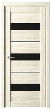 Дверь Прага ширина 70 см Эко-шпон Стекло черное