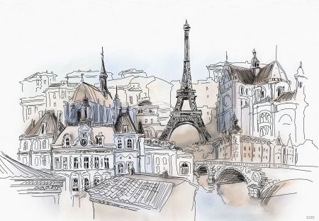 Фреска Париж Акварель Art.3265