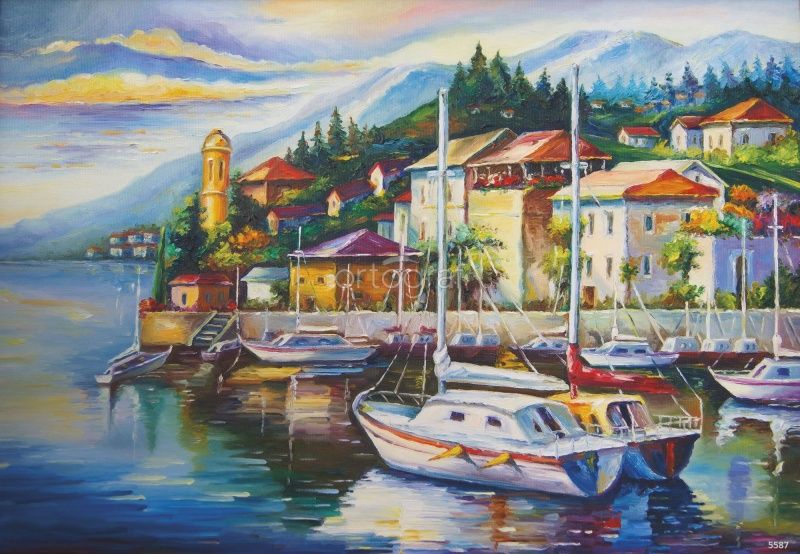 Фреска Причал у городка Art.5587