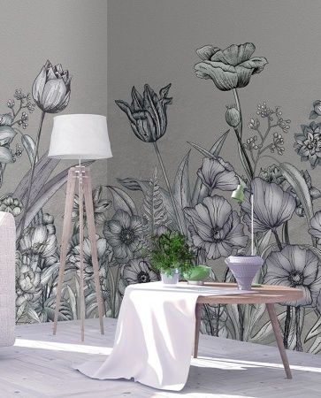 Графика Цветы. Графика. Лофт. Модерн.  ag0349