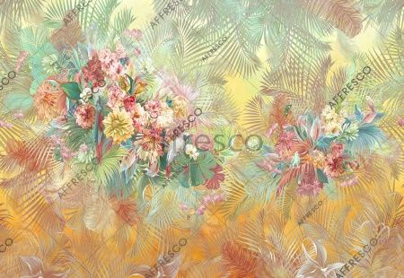 Цветы и попугаи, арт. ID137724