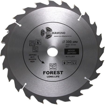 Диск пильный TRIO-DIAMOND серия Forest 300*24T*32/30 mm Диск пильный TRIO-DIAMOND серия Forest 300*24T*32/30 mm
