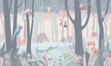 Фреска Жизнь в джунглях Art.34420