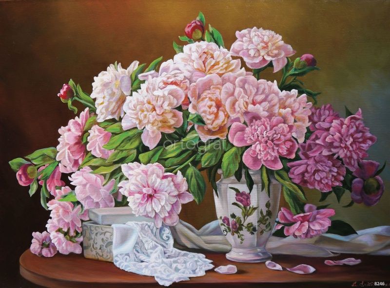 Фреска Пионовый букет Art.8246