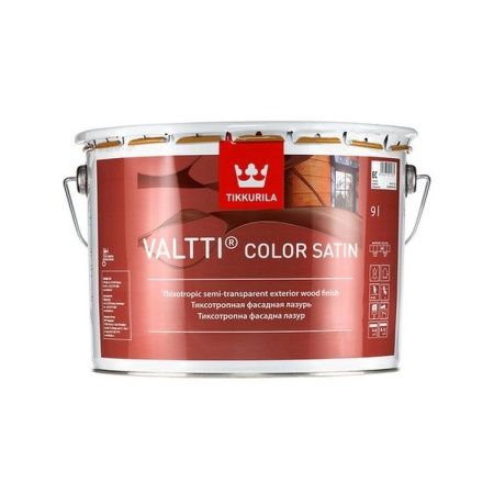 Лессирующий антисептик Tikkurila Valtti Color Satin, 9 л