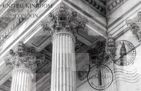 Фреска Коллаж с колоннами Art.30390