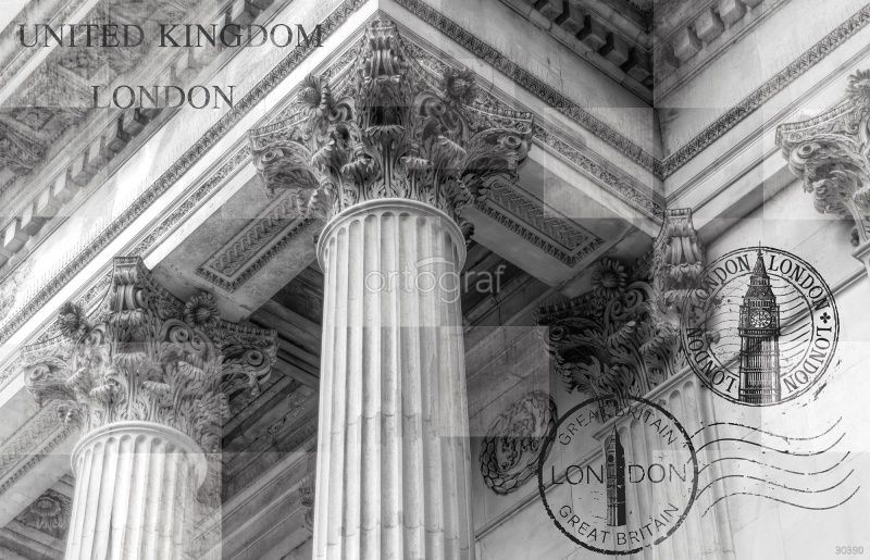 Фреска Коллаж с колоннами Art.30390