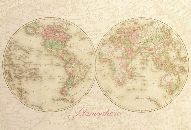 Фреска Сюжеты Карта мира арт. r_106