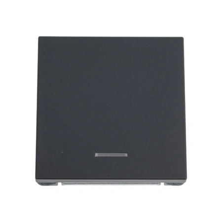 Одноклавишный выключатель в комплекте с рамкой (Базальт)