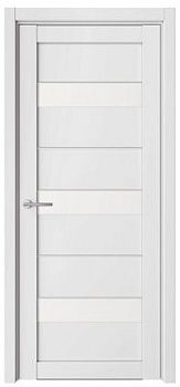 Дверь Прага ширина 40 см Винил Стекло белое