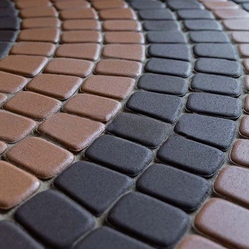 Тротуарная плитка STEINGOT Классика круговая Коричневая Верхний прокрас 60 мм