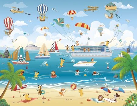 Фреска Массаулина Людмила "Отпуск на побережье" Art.21169