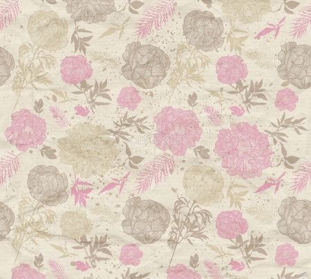 Розовые и бежевые цветочки Art.30307