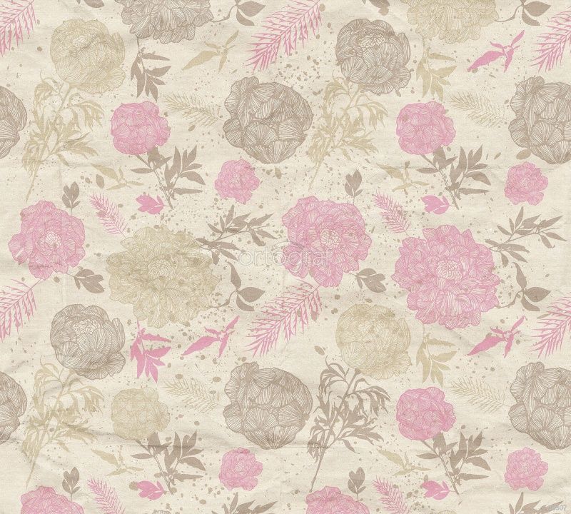 Розовые и бежевые цветочки Art.30307