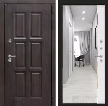 Входная дверь Лондон с зеркалом Панорама