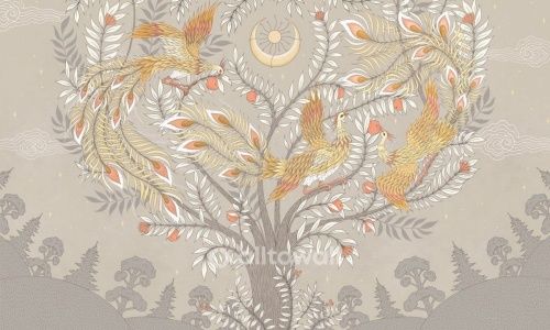 Фреска Перо Жар-птицы-2