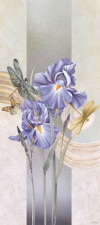 Стрекозы на ирисах Art.30985