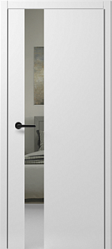 Дверь Статус Джи ширина 70 см Эмаль Зеркало грей кромка Черная