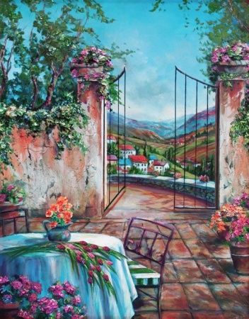 Фреска Прованский дворик