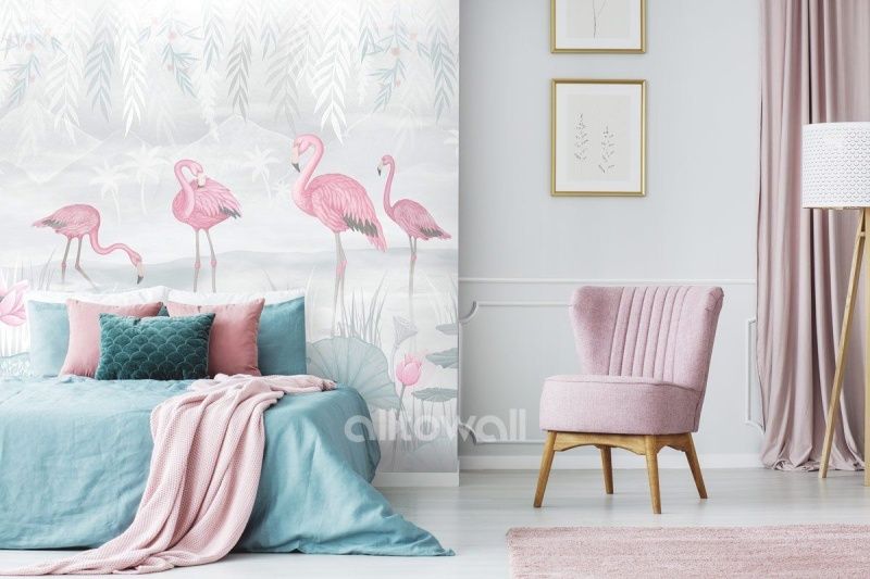 Фламинго на озере