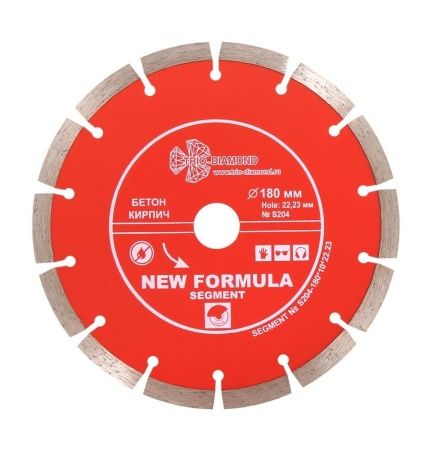 Диск алмазный TRIO-DIAMOND, Сегментный New Formula 180*10*22.23 mm