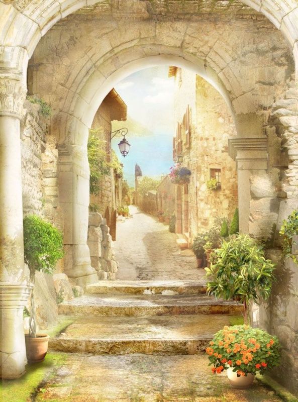 Фреска Пейзажи Арки, лестницы арт. a_224