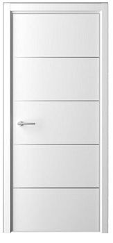 Дверь СТАТУС M ширина 90 см Эмаль ПГ Молдинг хромкромка Хром