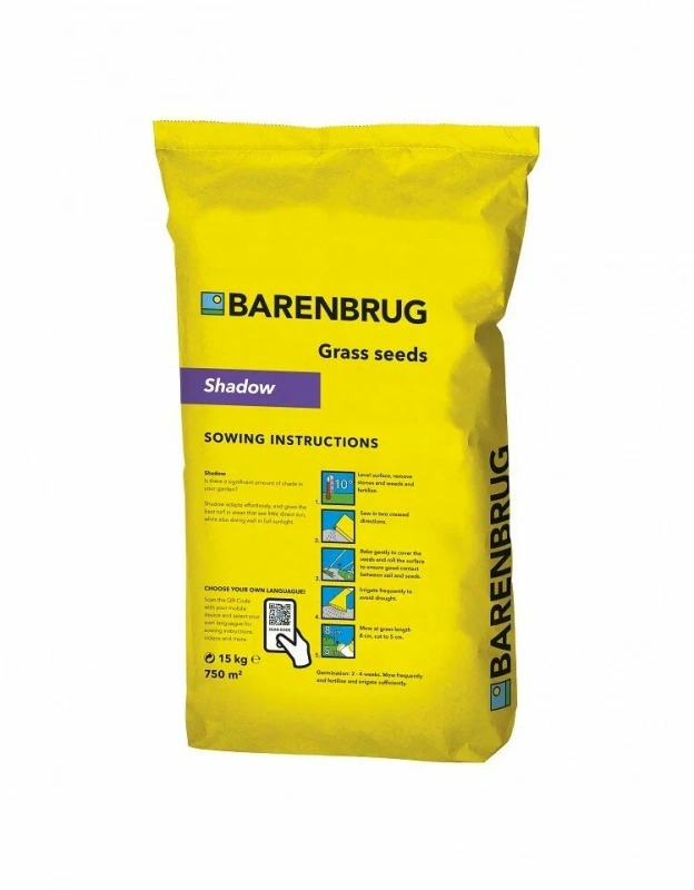 Смесь газонная Barenbrug Желтая линейка SHADOW Старый парк, 15 кг