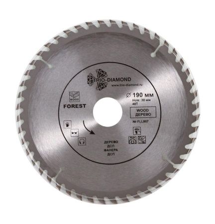 Диск пильный TRIO-DIAMOND серия Forest 190*48T*30/20 mm Диск пильный TRIO-DIAMOND серия Forest 190*48T*30/20 mm