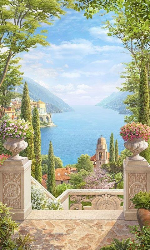 Фреска Пейзажи Балконы и террасы арт. a_763