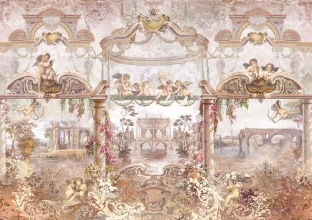 Фреска Ангелы, арки и античные развалины