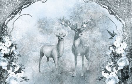 Фреска Пара оленей Art.33918