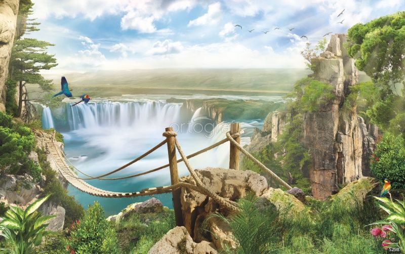 Мостик с водопадом Art.5298