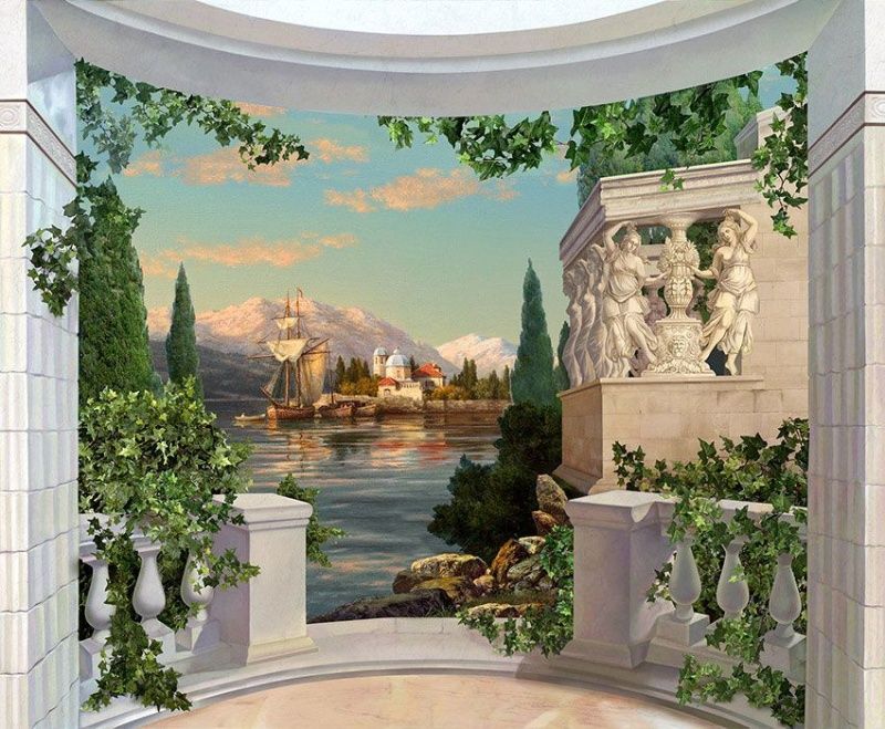 Фреска Вид с террасы на Парусник