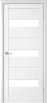 Дверь Прага ширина 80 см Винил Стекло белое