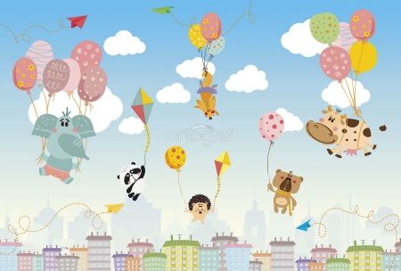 Зверушки над городом Art.32947