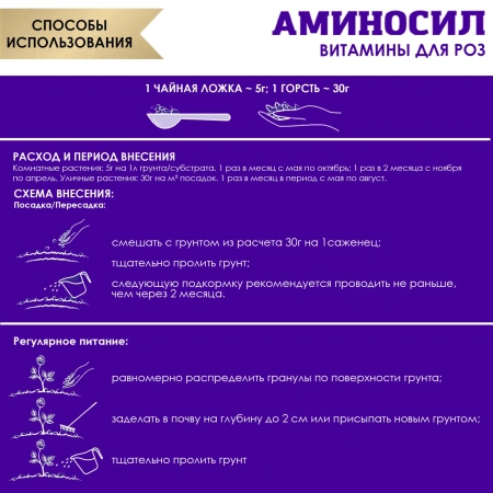 Гранулы "Аминосил для роз 300гр"