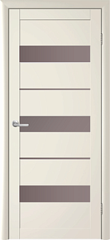 Дверь Прага ширина 40 см Винил Стекло мателюкс бронза