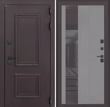 Входная дверь Полярис лайт с зеркалом 32 тонированным