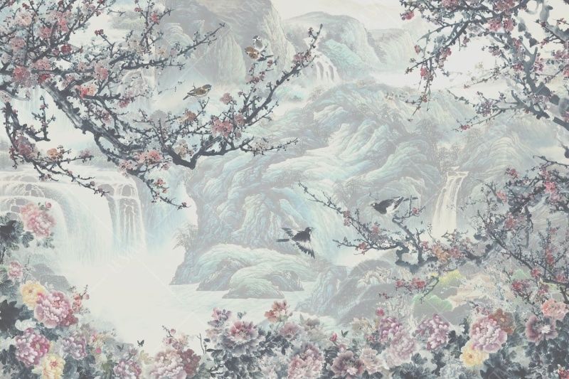 Фреска Панно в японском стиле