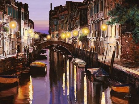 Фреска Вечерние огни Венеции