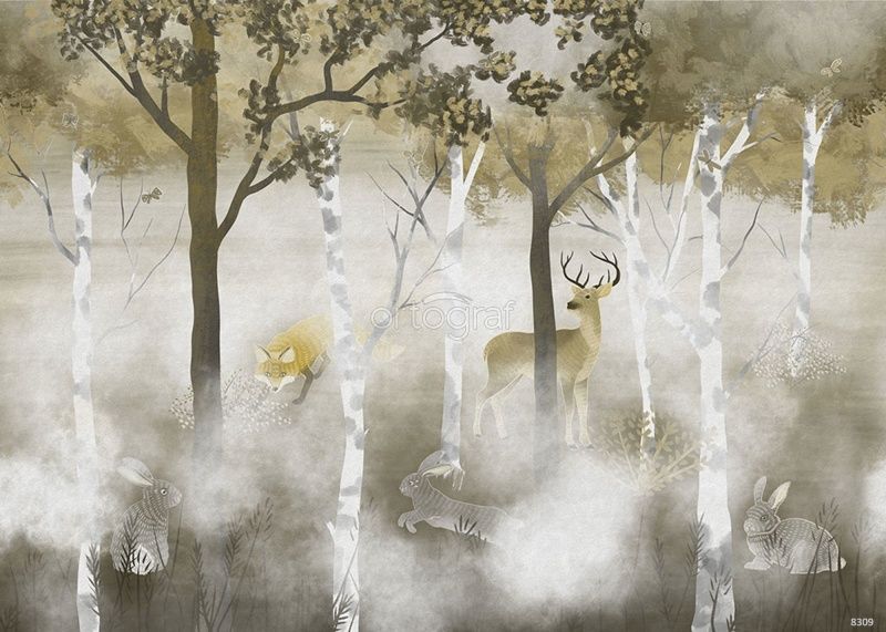 Фреска Лес сепия Art.8309