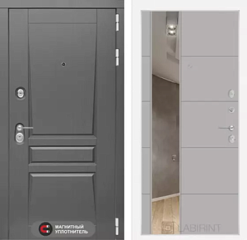 Входная дверь Платинум с Зеркалом 19