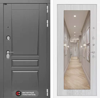 Входная дверь Платинум с Зеркалом 18