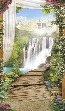 Мостик около водопада Art.30463