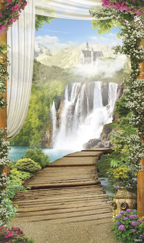 Мостик около водопада Art.30463