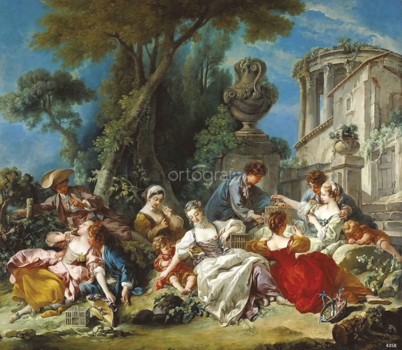 Франсуа Буше "Птичьи клетки" Art.4358